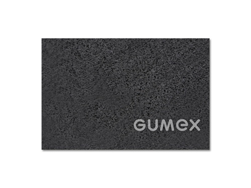 ELASTON-ELTEC FS 700, 3mm, 90x60mm, Dichte 700kg/m3, elastisch, recyceltes Gummi, schwarz, 